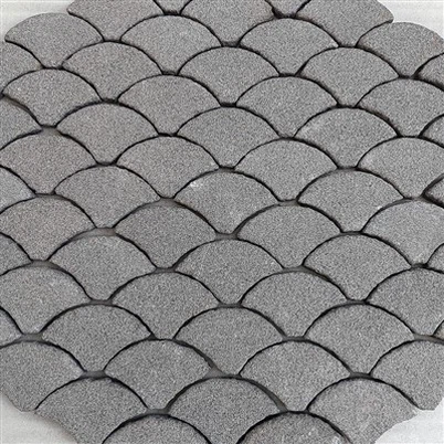 Cobblestone Black Granite Pavers JRCP-037